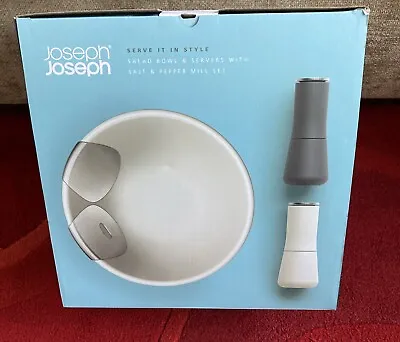 Joseph Joseph Salad Bowl Servers & Salt Pepper Mills SERVE IN STYLE! • £29.99