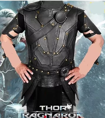 Thor Ragnarok Black Faux/PU Leather Vest Jacket • $69.99
