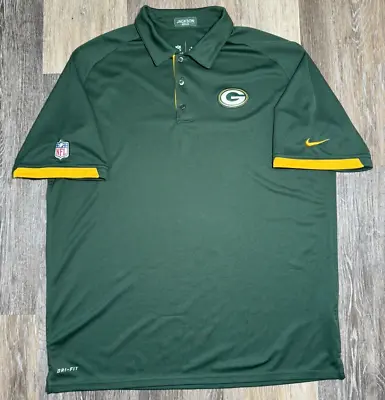 (Official Team Issued) Green Bay Packers Men's L Nike Dri-Fit Short Sleeve Polo • $15.99