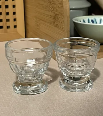 Lot Of (2) Vintage Shot Glass Hocking Shorty Cups Nostalgic Whiskey Egg Cup • $5.91