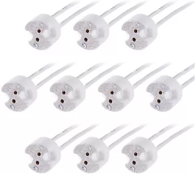 10pcs MR16GU5.3G4 MR11 Bi-Pin Socket Base Ceramic Wire 5.9  US Stock N447 • $7.50