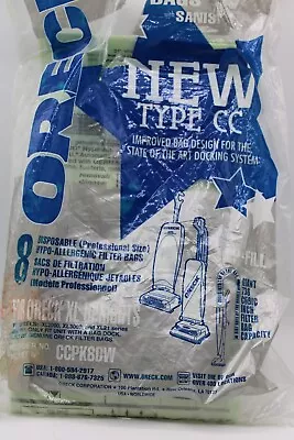 Oreck CCPK8DW Type CC Vacuum Bags - OPEN BAG 2 BAGS+ORECK FRESH AIR TABS • $8.95