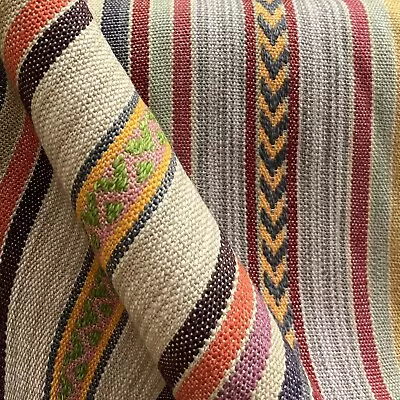 Mulberry Home Woven Art Stripe Multi Fd783-y101 Multipurpose Fabric By The Yard • $80