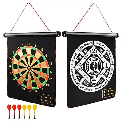 Magnetic Baseball/Dart Board Game With 6 Magnetic Darts Set For Indoor/Outdoor • $18.98