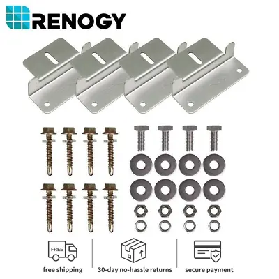 Renogy Solar Panel Mounts Z Brackets One Set For Mounting Solar Panel Flat Roof • $7.46