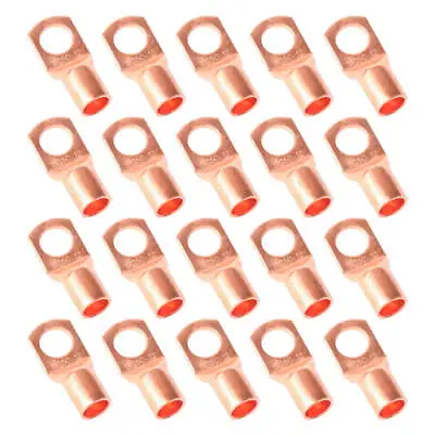 £2.99 • Buy Gold Copper Tube Terminals Terminal Battery Welding Cable Lug Ring Crimp UK