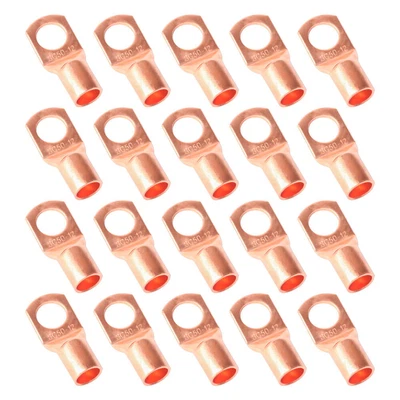 £2.99 • Buy Gold Copper Tube Terminals Terminal Battery Welding Cable Lug Ring Crimp UK