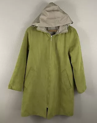 Mycra Pac Womens Size P (Size Small) Green/Beige Reversible Full Zip Stash Hood • $38