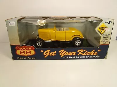 Route 66 1/18 Yellow 1932 Ford Street Rod Used Perfect *box In Poor Shape* • $59.99