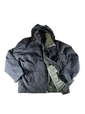 Ll Bean Jacket Adult Large Blue Green Full Zip Fleece 3 In 1 Heavyweight Mens • $48.99