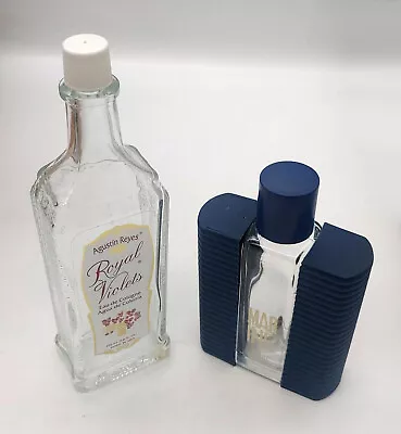 Royal Violets Eau De Cologne & Marine After Shave Empty Decanter Bottles Lot • $4.95