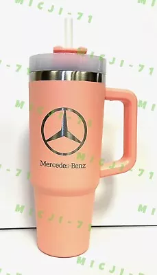 Mercedes Benz Pink Cup With Holder Mug 30oz Stainless Steel Water Bottle • $42.99