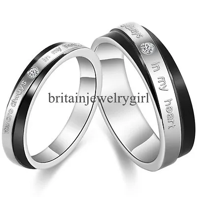 Couple's Matching Ring You Are Always In My Heart Promise Wedding Band Men Women • $7.99