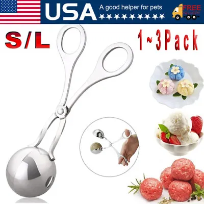 Meat Baller Meatball Maker Non Stick Spoon Tool Thick Kitchen Stainless Steel • $6.30