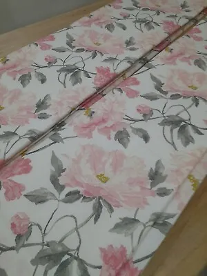 Laura Ashley Peony Pink  MTM  Blackout Lined Curtains 74 W X 71 Drop • £250