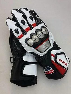 Ducati Corse Moto GP Sports Motorbike Racing Leather Gloves • $99