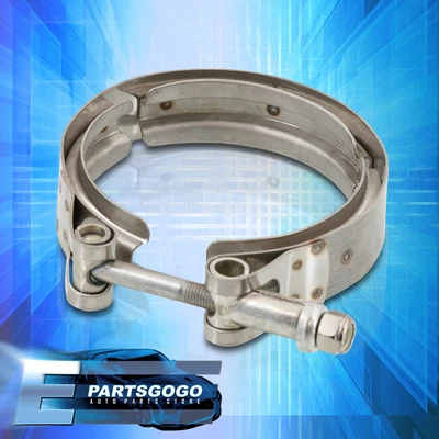 $11.99 • Buy 3  76.2mm Stainless Steel V-Band Turbo Pipes Exhaust Header Flange Clamp Band