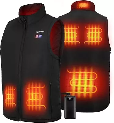 Men's Heated Vest With 9600 MAh Battery Pack Warmer Heating Hunting Coat Thermal • $35.99