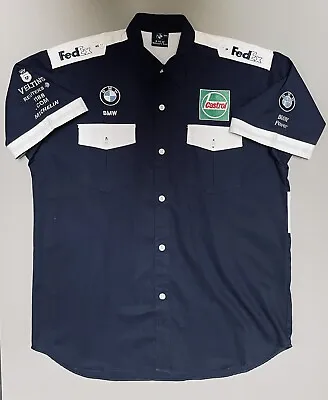 F1 FORMULA ONE MECHANICS PIT CREW SHIRT BMW-WILLIAMS FEDEX 1990s • $89.95