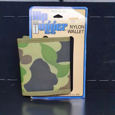 Hip Hugger Camo Nylon Wallet Trifold USA Hook And Loop Vintage New W/Tags • $15