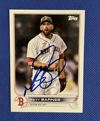 Matt Barnes Signed 2022 Topps Series One #303 IP Auto Autograph Boston Red Sox • $7.99