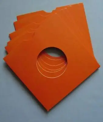 100 X 7  Orange Cardboard Record Sleeves Cover Card 7 Inch Single Sleeve • £35.99