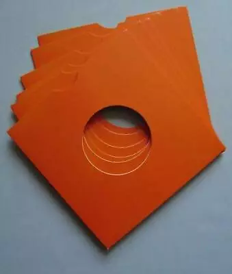 100 X 7  Orange Cardboard Record Sleeves Cover Card 7 Inch Single Sleeve • £36