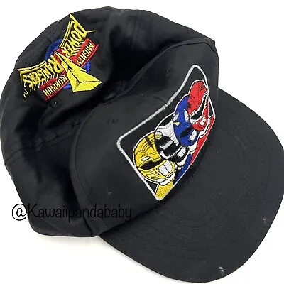 1995 Vintage Mighty Morphin Power Rangers Black Embroidered Baseball Dad Cap Hat • $30