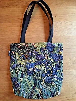 Belgian Tapestry Large Shopping Tote Bag 46cm X 46cm Van Gogh Irises 01337 • $44.33