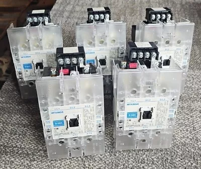 Lot Of (5) S-N65 Mitsubishi 200-240V Coil 40HP Magnetic Contactors Clean Tested! • $0.01