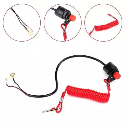 Marine Boat Kill Switch With Safety Tether Lanyard For Marine Outboard Motor • $16.99