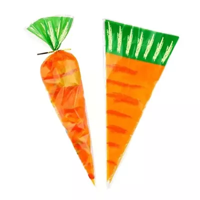 10 X Easter Carrot Candy Cones ~ Easter Egg Hunt ~ Gift Bag ~ Easter Candy Cone • £2.76