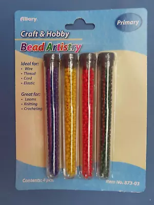 Allary Bead Artistry Metallic Seed Beads (Primary) Yellow Red Green Purple • $3.79