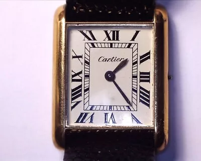 Vintage Cartier Tank 18K Electroplated 21x28mm Hand Winding Not Running No Crown • $750