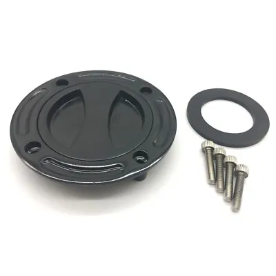 Black Keyless Fuel Tank Gas Cap For Suzuki GSXR600/750 1997-2003 GSX-R1000 01-02 • $30.44