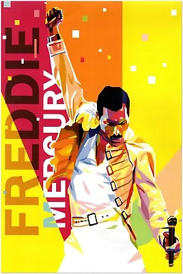 $10.99 • Buy Freddie Mercury - Queen Band Poster - Music Print, Rock Wall Art