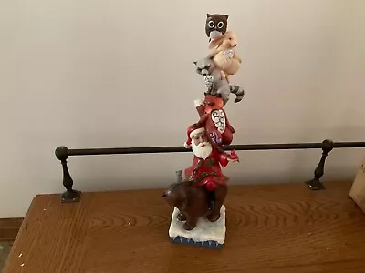 $29.99 • Buy Jim Shore Stacked Holiday Totem, Wonders In The Woods.#4055683  Woodland Animals