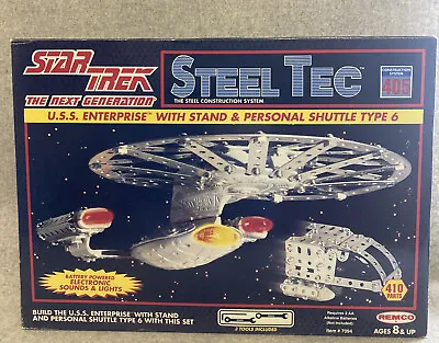 1994 Remco Star Trek Next Generation Steel Tec USS Enterprise Open Box￼ • $42.35