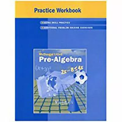Practice Workbook Student Edition LARSON 9780618257522 • $18.65