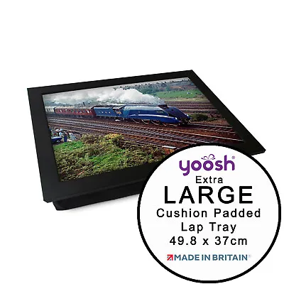 EXTRA LARGE Luxury Framed Laptop Tray Personalised Gift - Mallard 1998 Train • £28.95