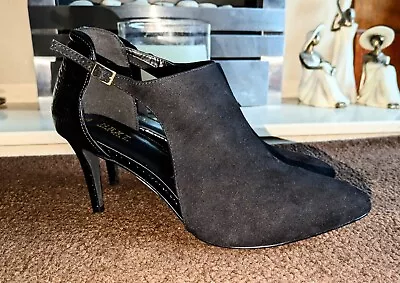 Black Stiletto Ankle Shoe Boots Size 9 Extra Wide By Next - New RRP £45 • £22.50