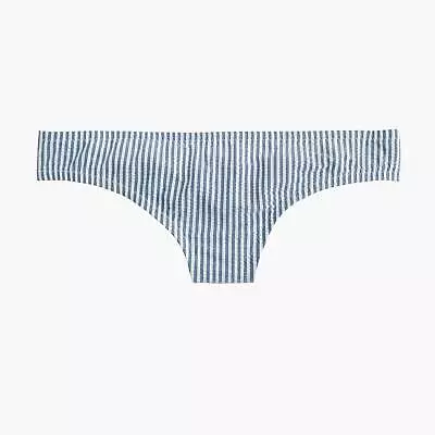 NWT J Crew Seersucker Bikini Bottom Blue XXL Style 23515 • $20