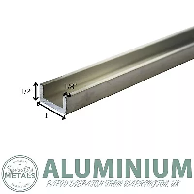 1  X 1/2  Aluminium U-Channel Trim X 1/8  Wall -  Aluminium Channel U Profile • £14.35