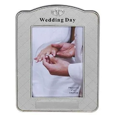 £9.95 • Buy Personalised 4  X 6  Wedding Day Photo Frame, Any Message Engraved Gift