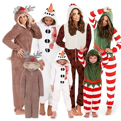 £16.97 • Buy 1Onesie Matching Mother & Daughter Onezee Christmas Fleece Pyjamas Pjs Girls 
