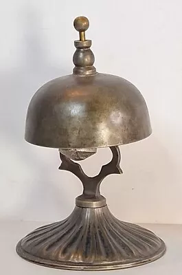 Victorian Style Brass Hotel Service Help Counter Front Desk Ding Bell Vintage • $29.95