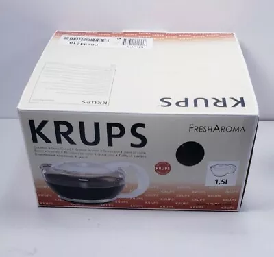 KRUPS Glass Coffee Carafe 1.5L  Replacement Pot Fresh Aroma F6294210 • $22.13