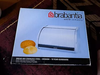 Brabantia Storage Bread Bin/Box Roll Top Stainless Steel MEDIUM BOX NEW NOS • $75