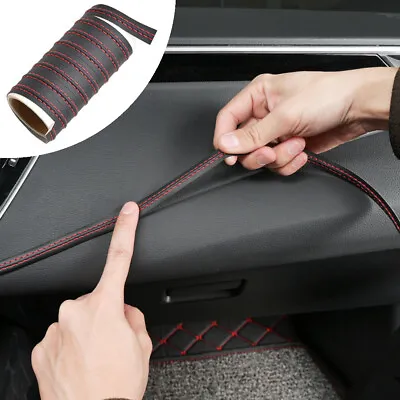 $16.72 • Buy Car Door Dashboard Gap PU Leather Line Strip Sticker Mouldings Trim Accessories