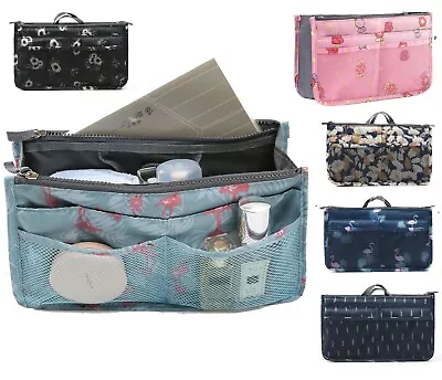 New Women Organiser Handbag Travel Bag Insert Liner Purse Large Tidy Pouch Tote • £3.99